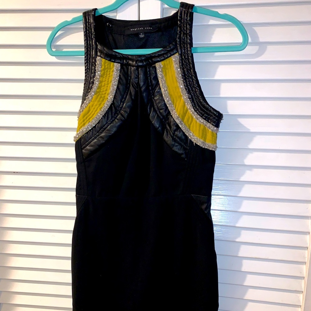 English Rose Black Cocktail Dress